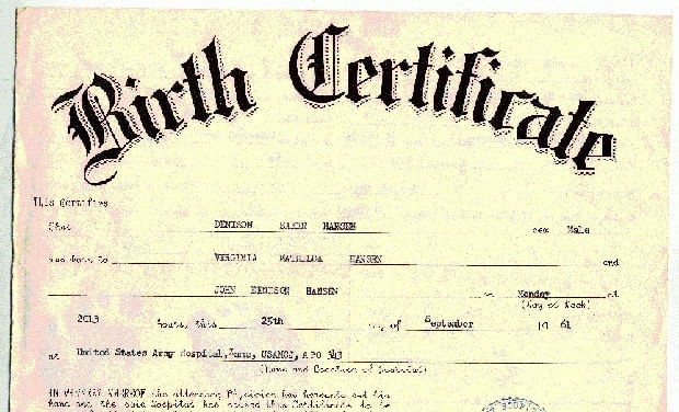 Birth Certificate Update